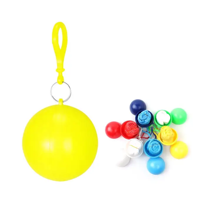 Igeteck Impermeabile Poncho Antipioggia Monouso Leggero con Custodia a Sfera giallo