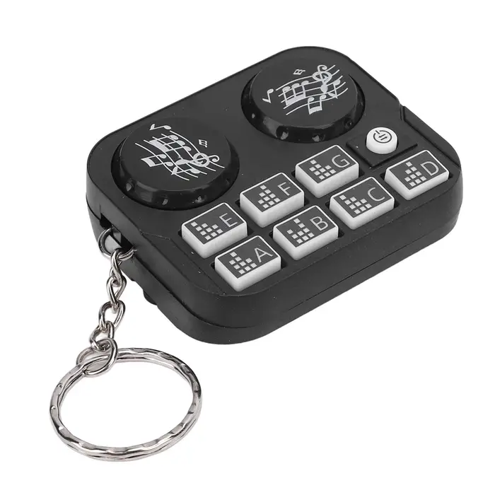 Mini Portachiavi Luci Colorate Design Lettore Disco DJ Riproduzione Automatica e Modalità Auto-Pressione DJ Portatile nero miniatura 4