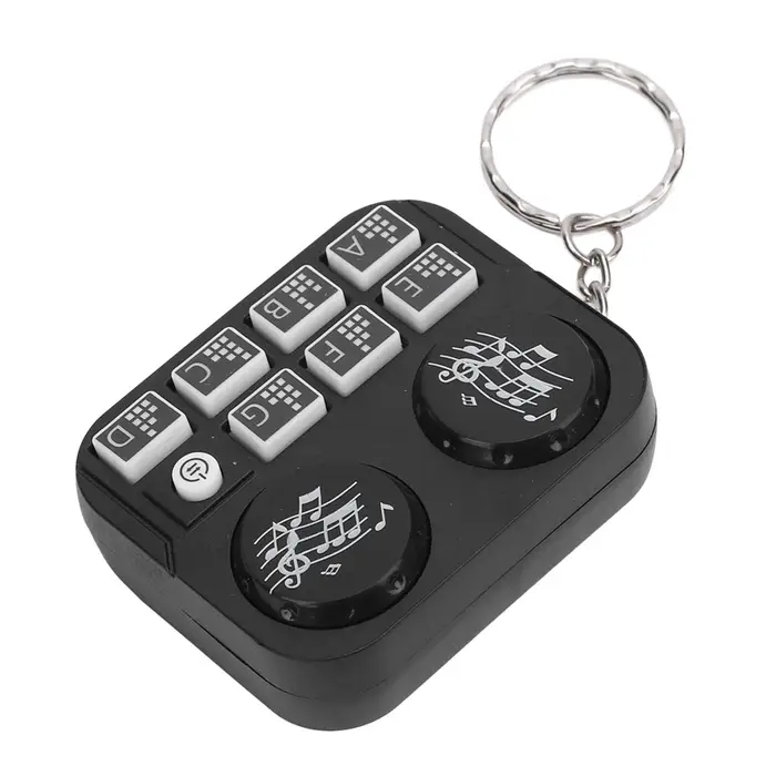 Mini Portachiavi Luci Colorate Design Lettore Disco DJ Riproduzione Automatica e Modalità Auto-Pressione DJ Portatile nero