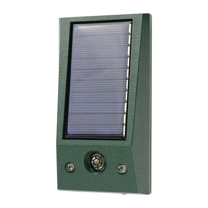 Igeteck Repellente per animali ad ultrasuoni Repellente per roditori ad energia solare con luce LED lampeggiante Repelle la puzzola del