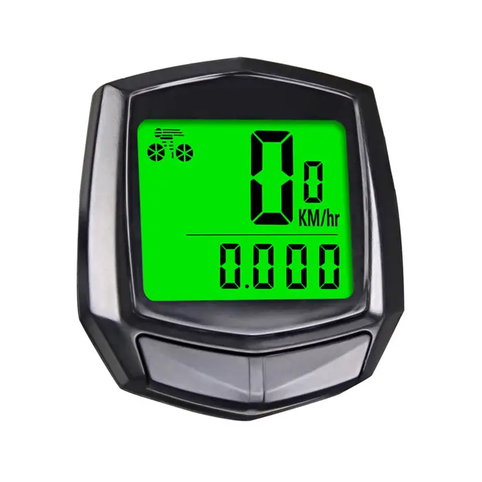 Igeteck Tachimetro per bici, tachimetro per bicicletta Contachilometri per bici con display LCD Tachimetro accurato nero