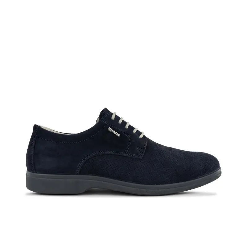 IGI&CO Stringate casual blu da uomo in pelle