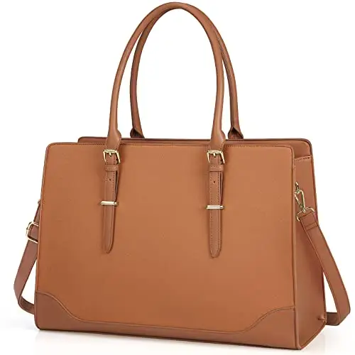 IGOLUMON Borsa Donna Tote Bag Università Borsa Porta PC 15.6 Pollici per Computer Grande Borsa Lavoro Donna in Pelle PU