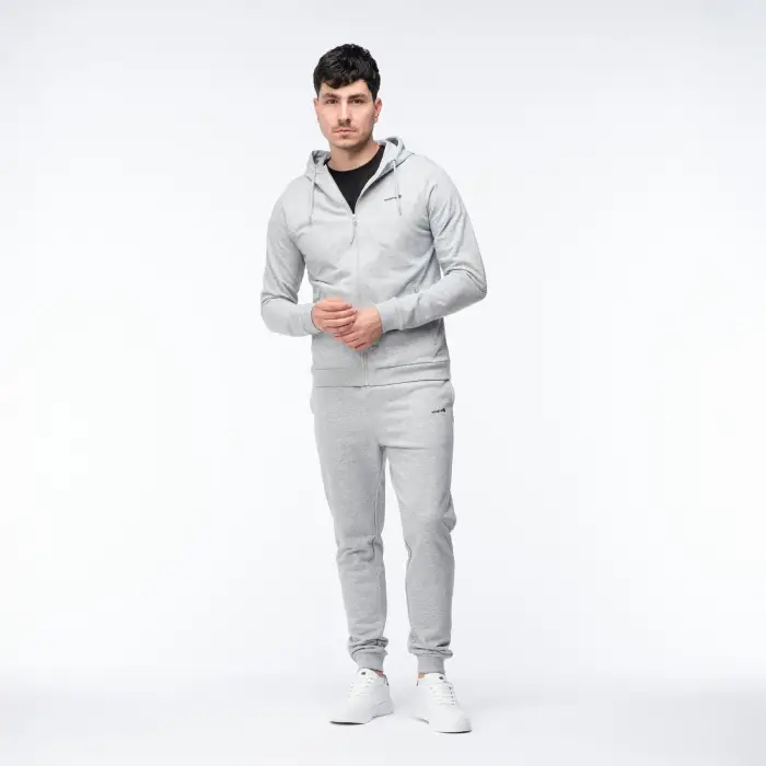 Iguana Felpa con cerniera a cappuccio Ianto Gris