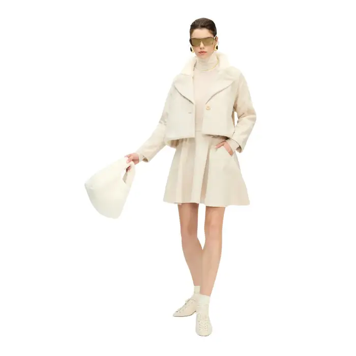 Ikikiz Borsa a mano in sherpa da donna Blanc