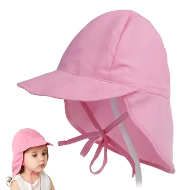 IKOPFLN Cappello Estivo in Cotone Neonato Cappello da Sole Bambino Berretto UV Regolabile a Tesa Larga per Mare/Spiaggia/Piscina
