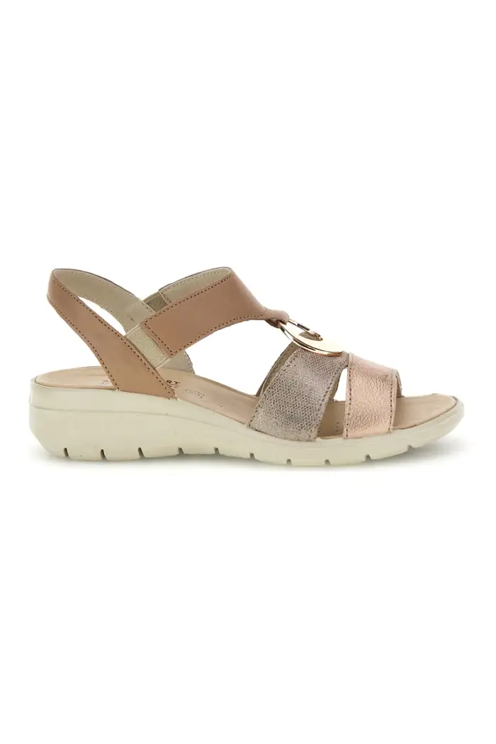 Sandali beige con sottopiede in vera pelle super comfort e sistema anti-shock Imac 1079705419213 [BEIGE]