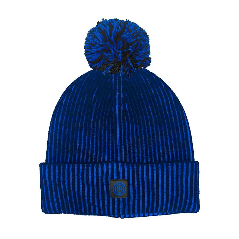 Imma Cuffia Inter Ponpon Bicolore Nero Azzurro TU