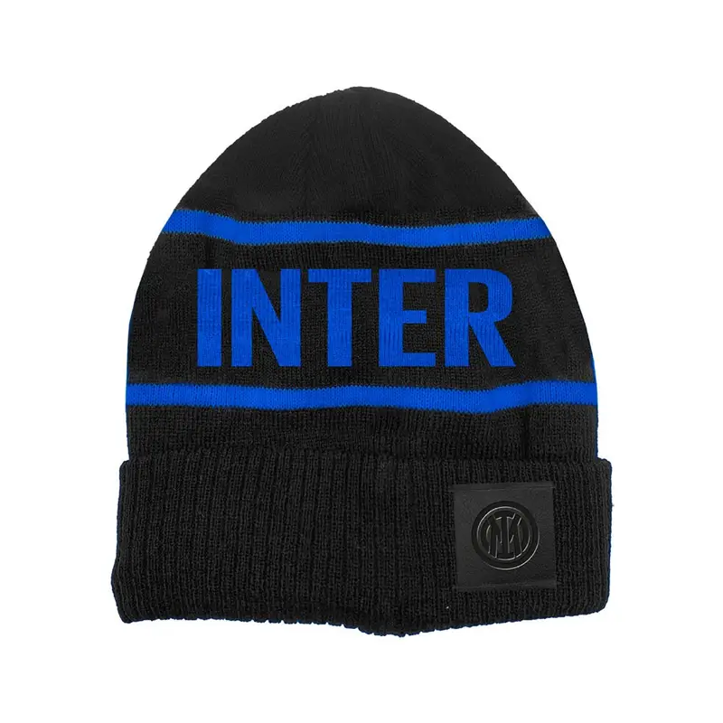 Imma Cuffia Inter Skipper Jacquard Nero Azzurro TU