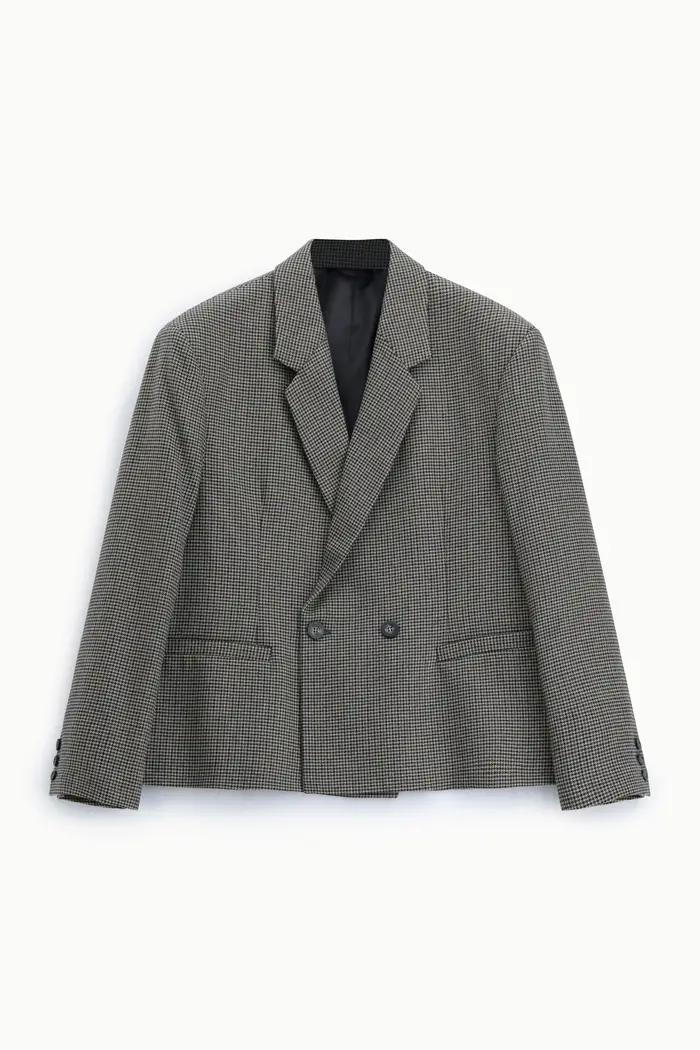Imperial Blazer doppiopetto fantasia micro pied-de-poule Fango
