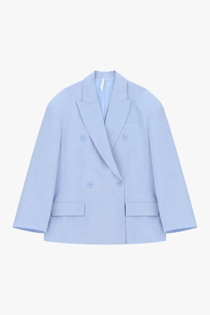 Imperial Blazer doppiopetto regular-fit con tasche a pattina Azzurro