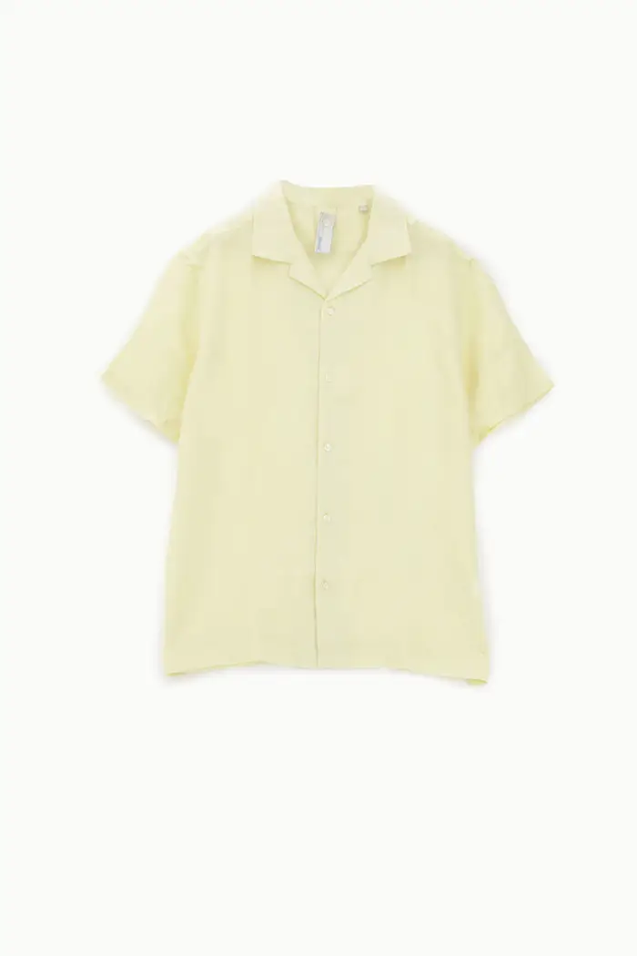 Imperial Camicia manica corta colletto classico bottoni Giallo