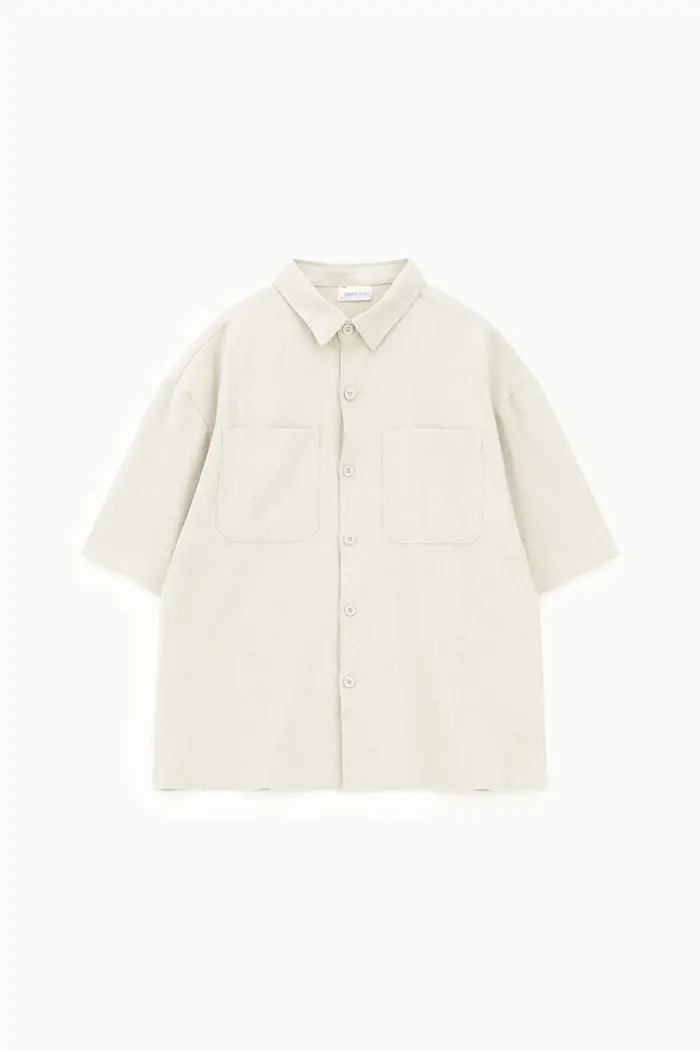 Imperial Camicia manica corta tasche frontali regular-fit Beige