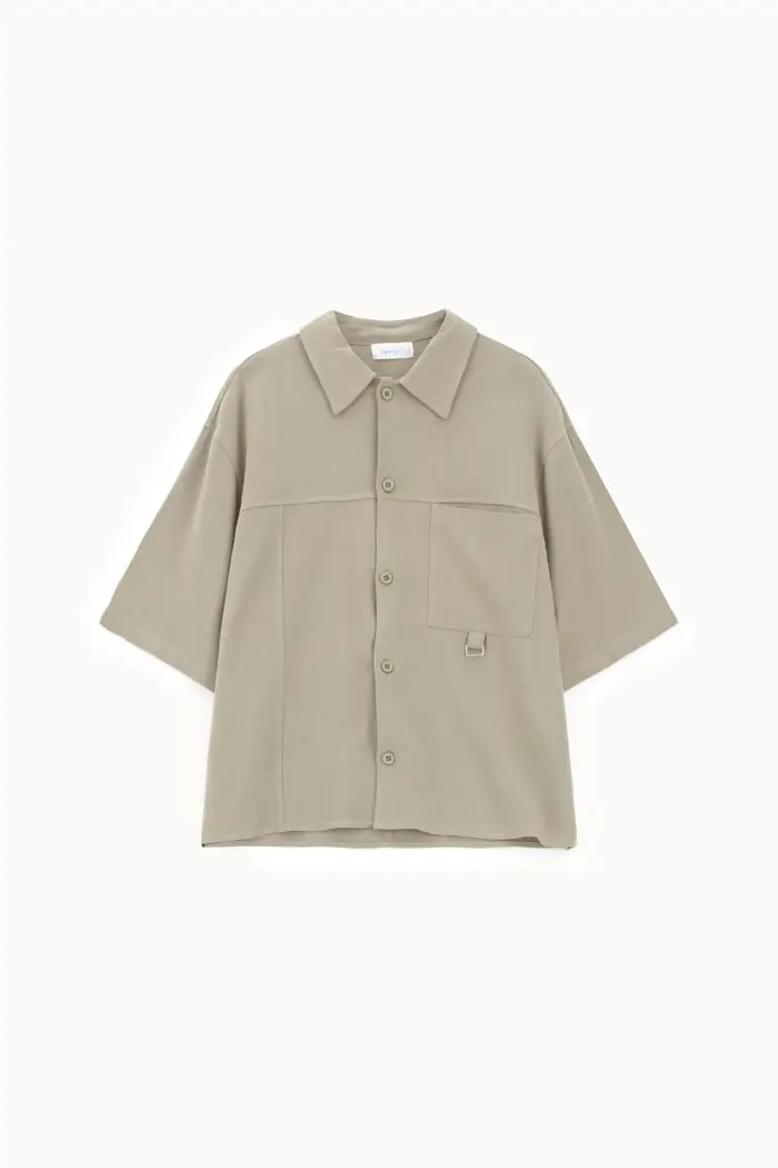 Imperial Camicia regular-fit con tasca frontale e dettaglio fibbia Army