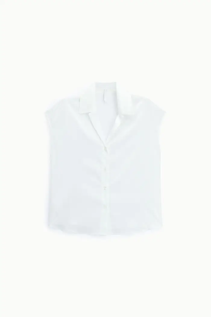 Imperial Camicia senza maniche con colletto classico Off