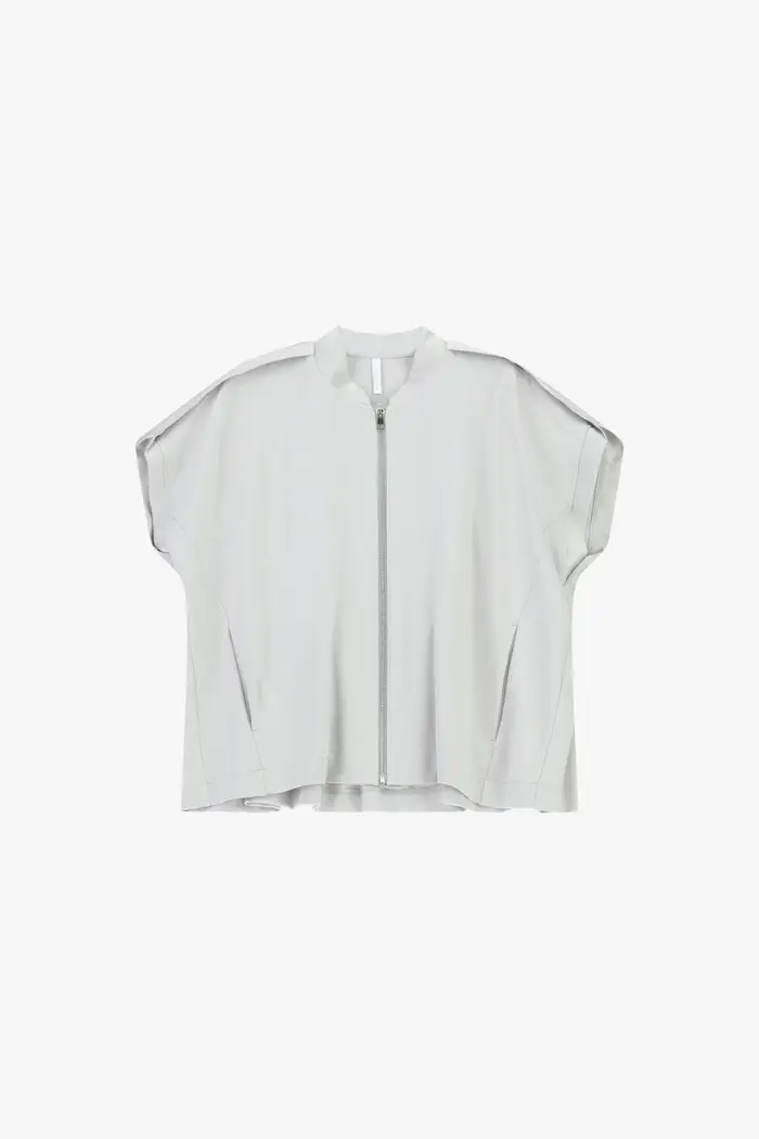 Imperial Felpa zip regular fit manica corta Perla