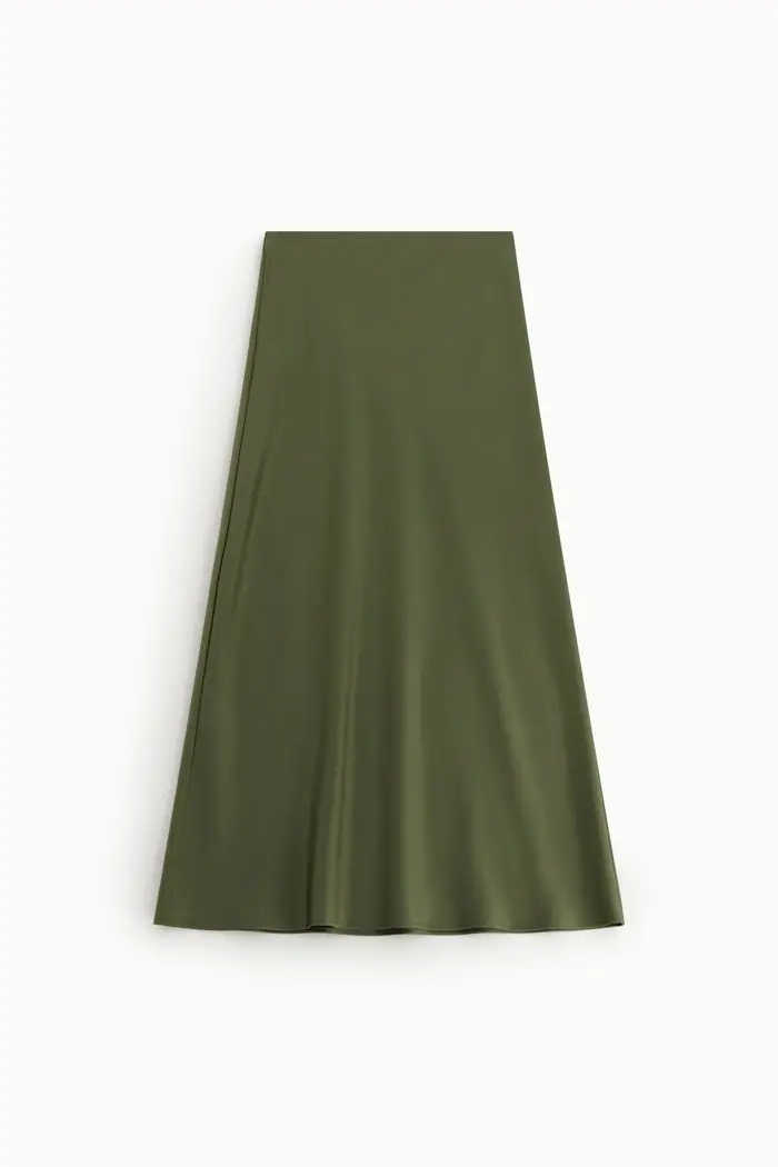 Imperial Gonna lunga svasata tinta unita vita alta Militare