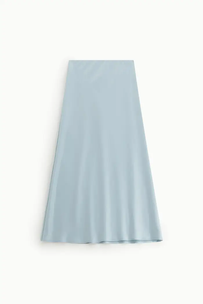 Gonna lunga svasata tinta unita vita alta Sky