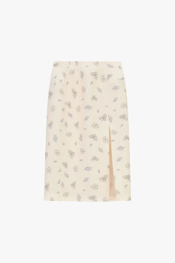 Imperial Shorts modello skort a portafoglio con motivo floreale Panna