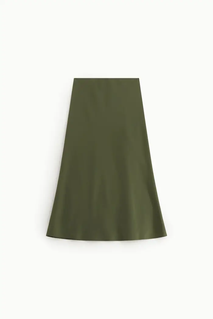 Imperial Gonna midi svasata tinta unita con vita media Militare