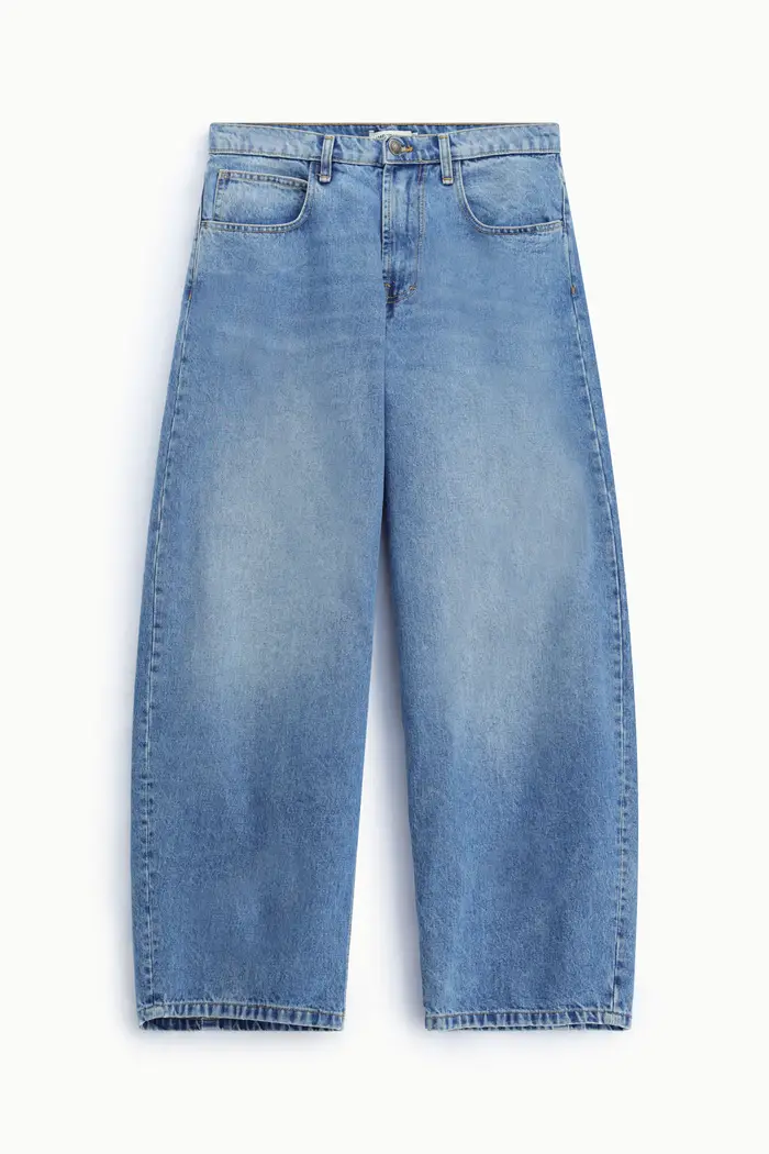 Jeans baggy-fit cinque tasche lavaggio chiaro Blu denim