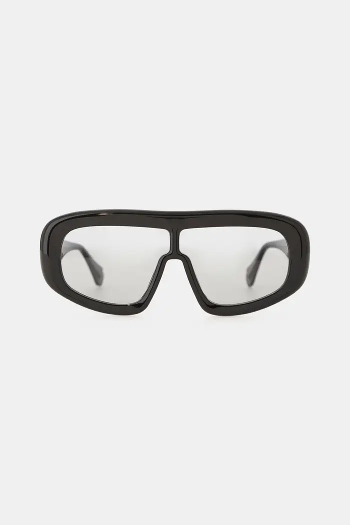 Sunglasses con lenti ampie e montatura Nero