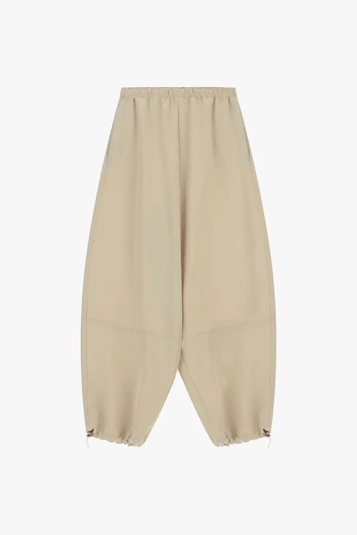 Imperial Pantaloni ampi con coulisse al fondo Platino