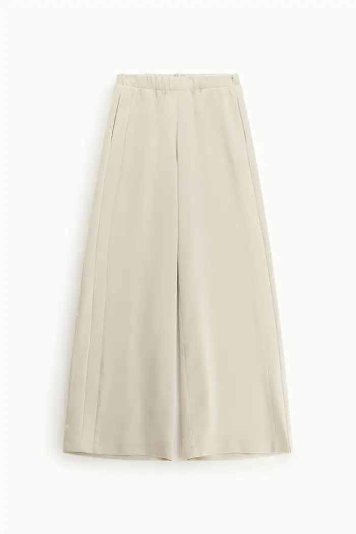 Imperial Pantaloni palazzo a vita alta con linea ampia Gesso