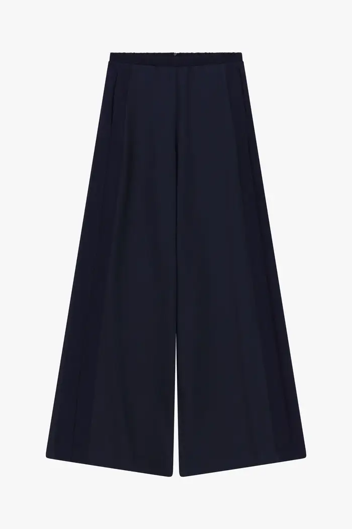 Imperial Pantaloni palazzo a vita alta con linea ampia Navy