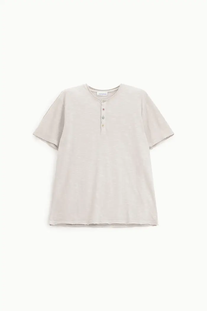 Imperial T-shirt a manica corta con bottoni frontali Sabbia