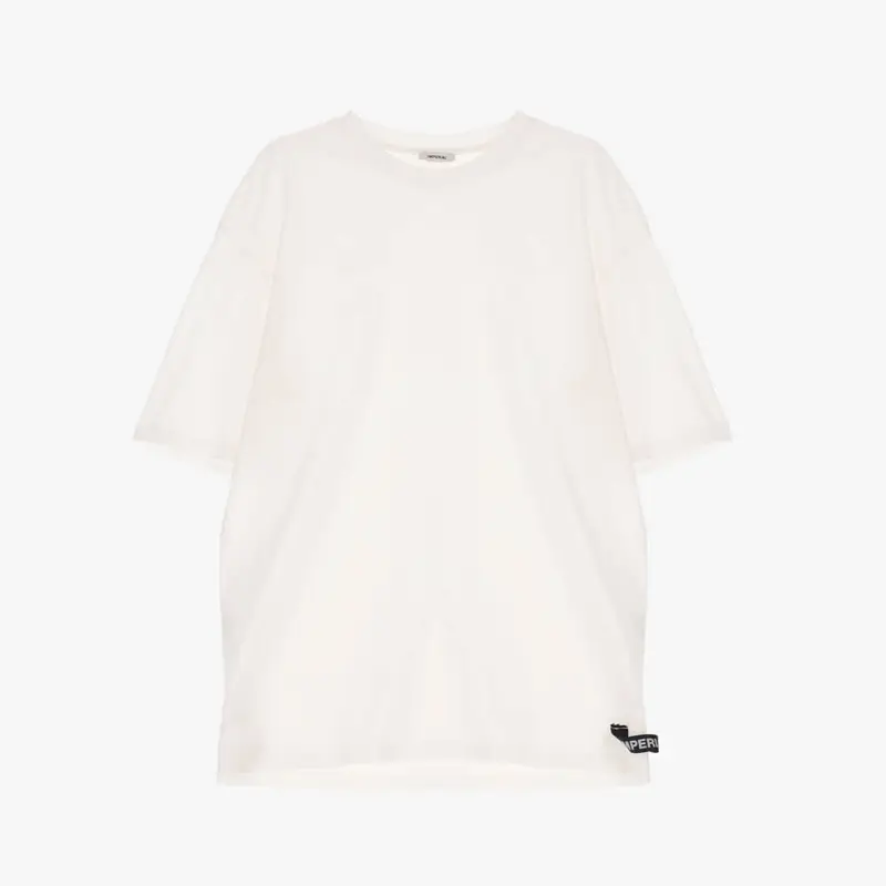 Imperial T-shirt girocollo tinta unita t583149300 da uomo off white