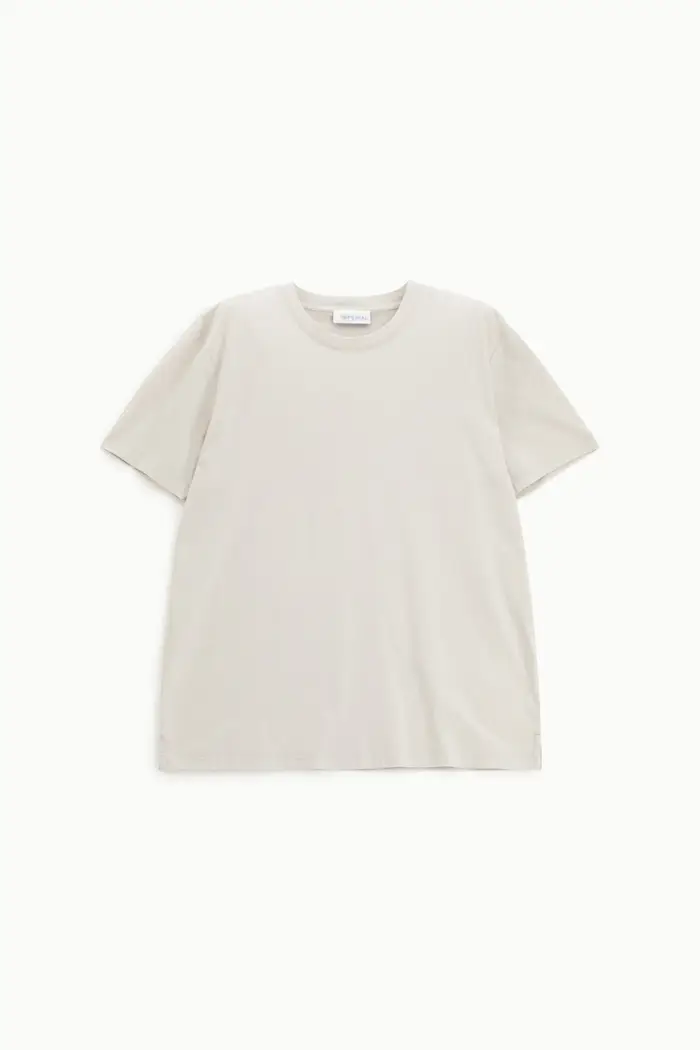 Imperial T-shirt regular fit girocollo minimalista Sabbia