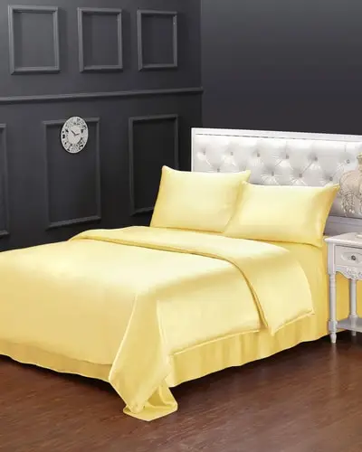 in stock 19 Momme copripiumino in seta tinta unita senza cuciture sulle vendite calde EURLILYÁUREA® Oro Naturale Non Tinto