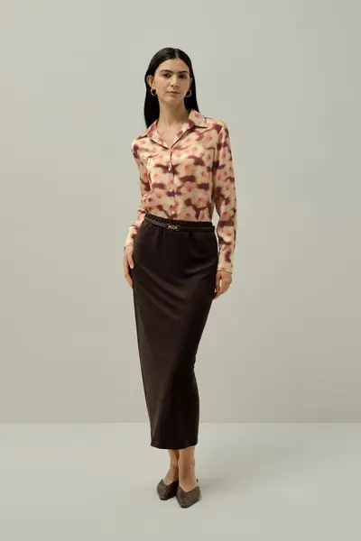 in stock Blusa in seta con stampa di Daffodil - Realizzata con tessuto Liberty EURSogno di Narciso