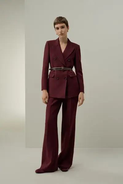 in stock Cintura in pelle di vitello a doppia striscia sottile EURMogano