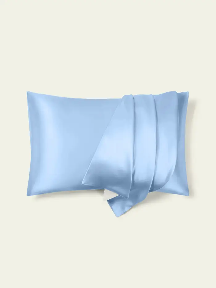 Federa in seta lavabile Sansa-Duo - Comfort supremo e cura senza sforzo EURBlu Ghiaccio