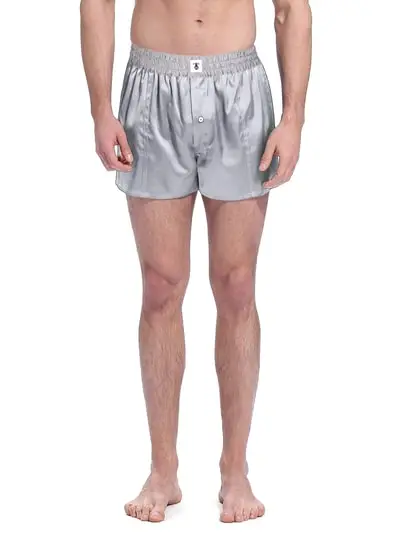 in stock Lussuoso Boxer di seta in LilySilk EURMid Grigio