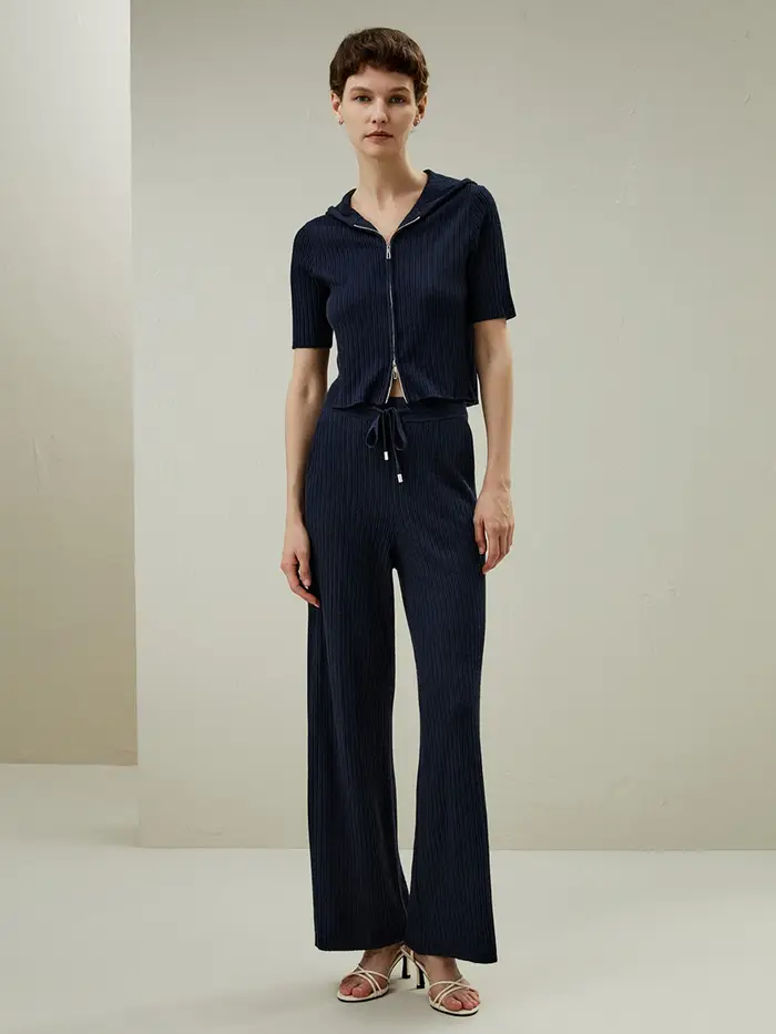 in stock Pantaloni in maglia Oasis Pantaloni in lana lavorati a maglia per donna EURBlu