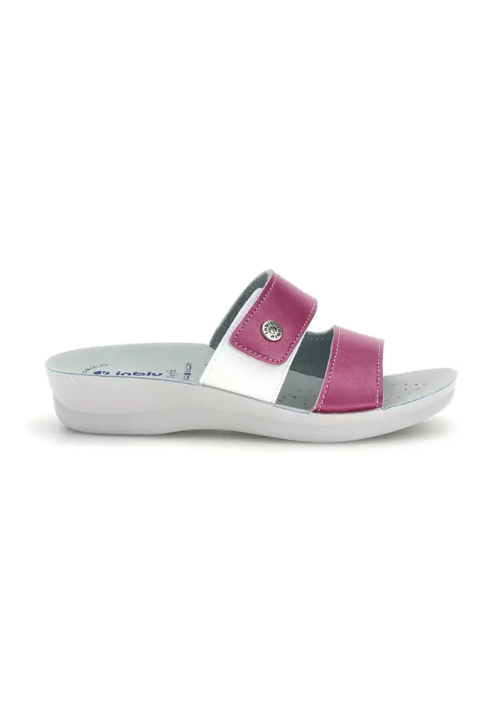 Ciabatte fucsia e bianche con plantare anatomico Inblu 63 VR [FUXIA]