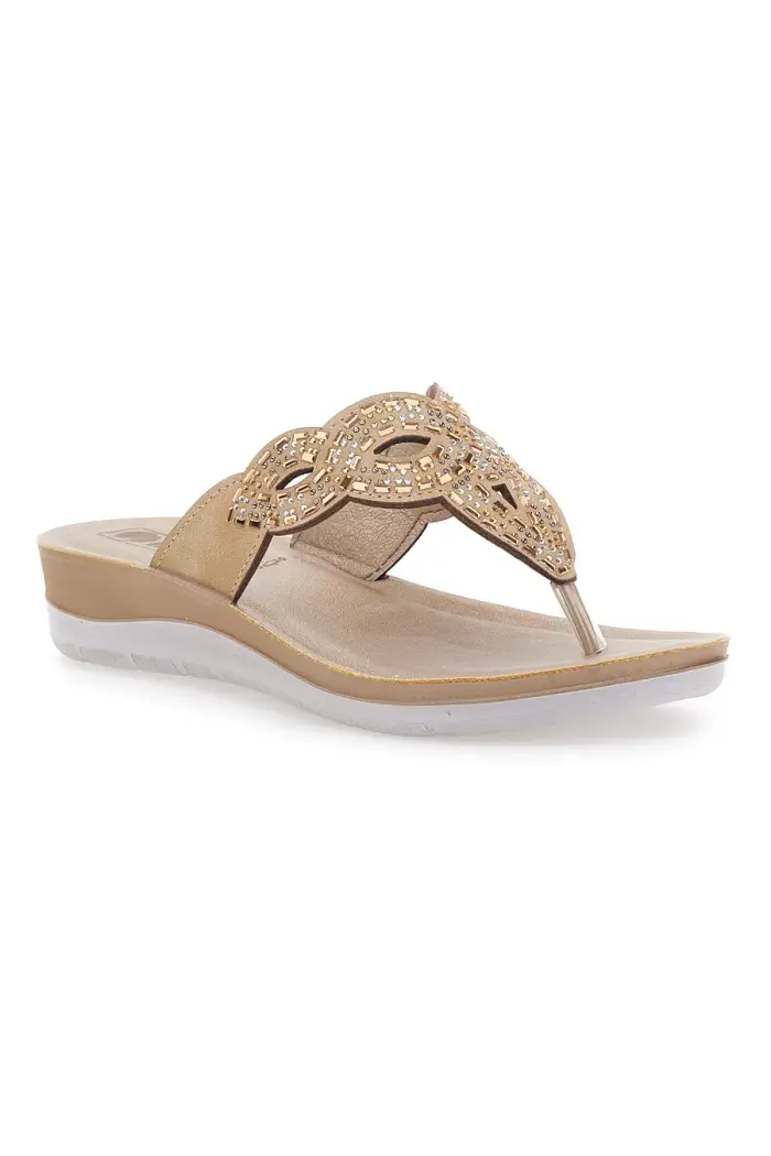 Infradito beige con lavorazione traforata INBLU 44 BV [SABBIA]
