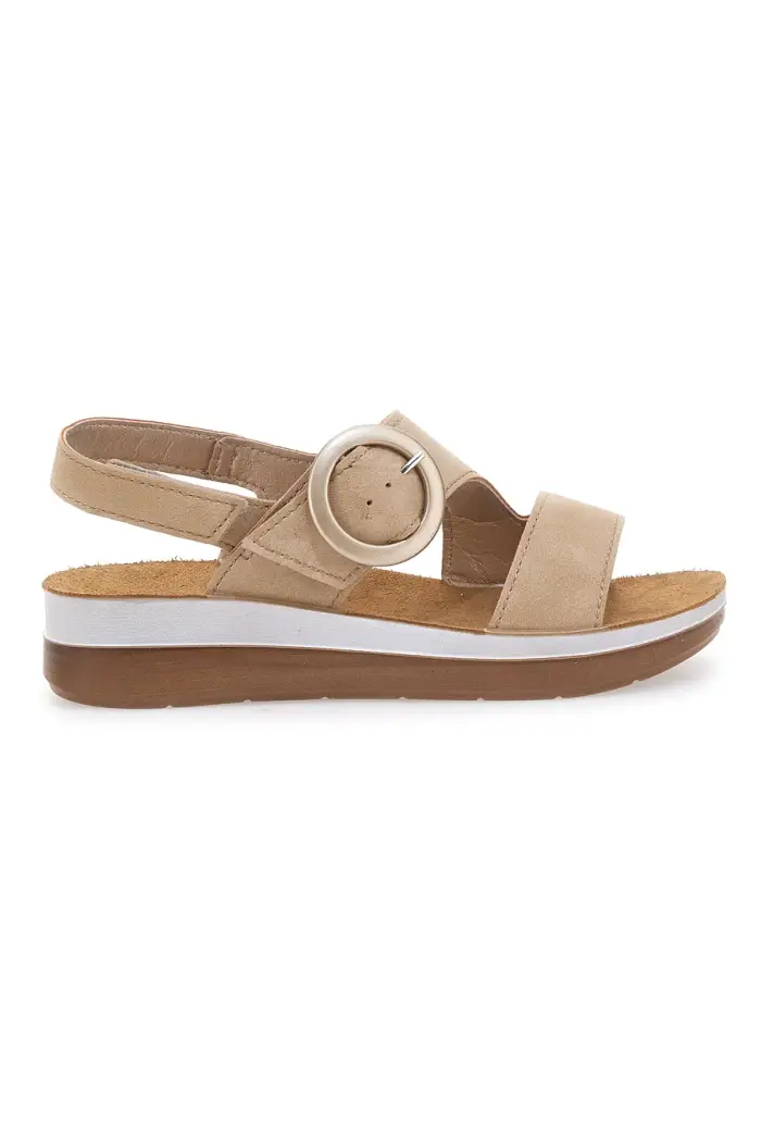 Sandali beige con cinturino comfort e zeppa leggera Inblu 21FT [SABBIA]