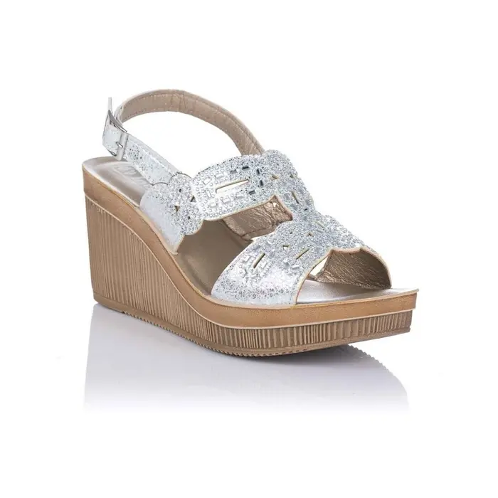 Sandali con zeppa Inblu Sandalo a cuneo Argento