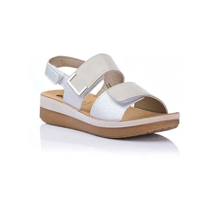 Sandali con zeppa Inblu Sandalo a cuneo - Pelle Argento