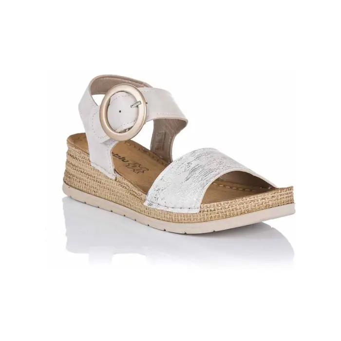 Sandali con zeppa Inblu Sandalo a cuneo - Pelle Beige