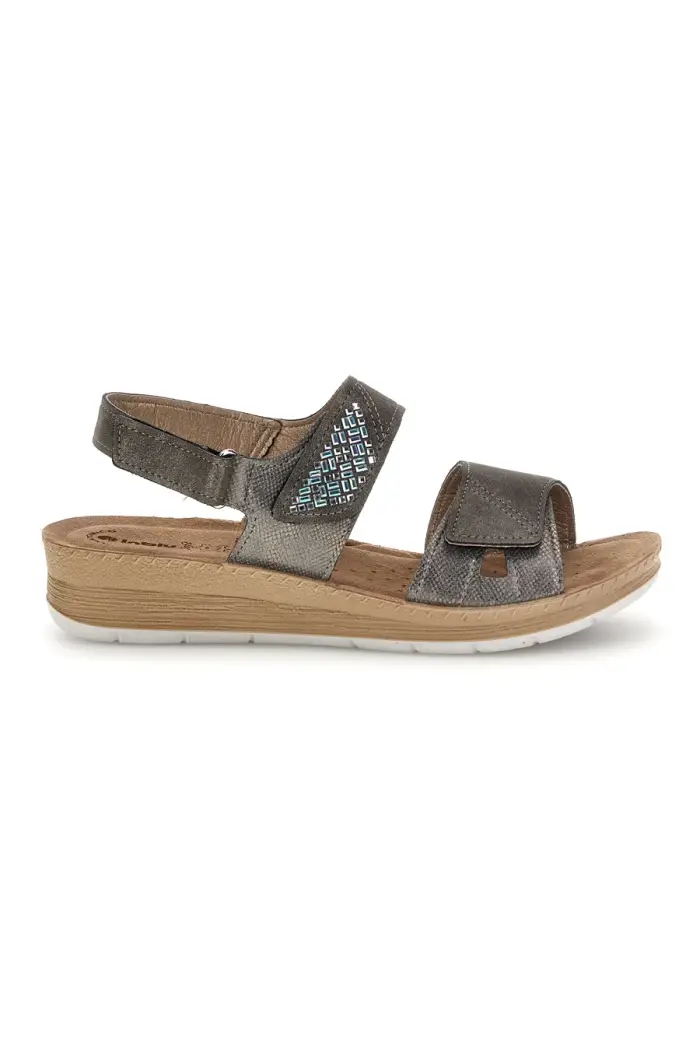 Sandali grigi con plantare anatomico Inblu 66 FC [ANTRACITE]