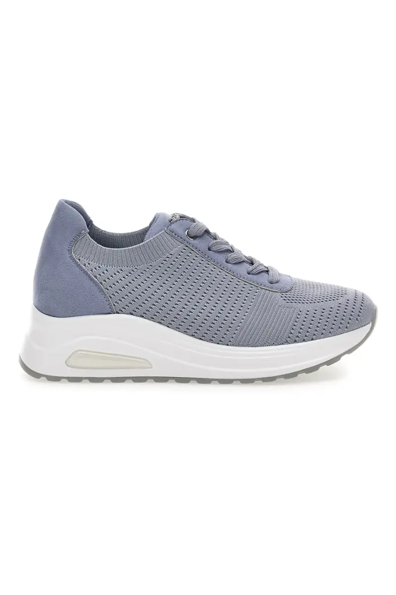 INBLU Sneakers azzurre in tessuto traspirante con zeppa 485IN [AZZURRO]