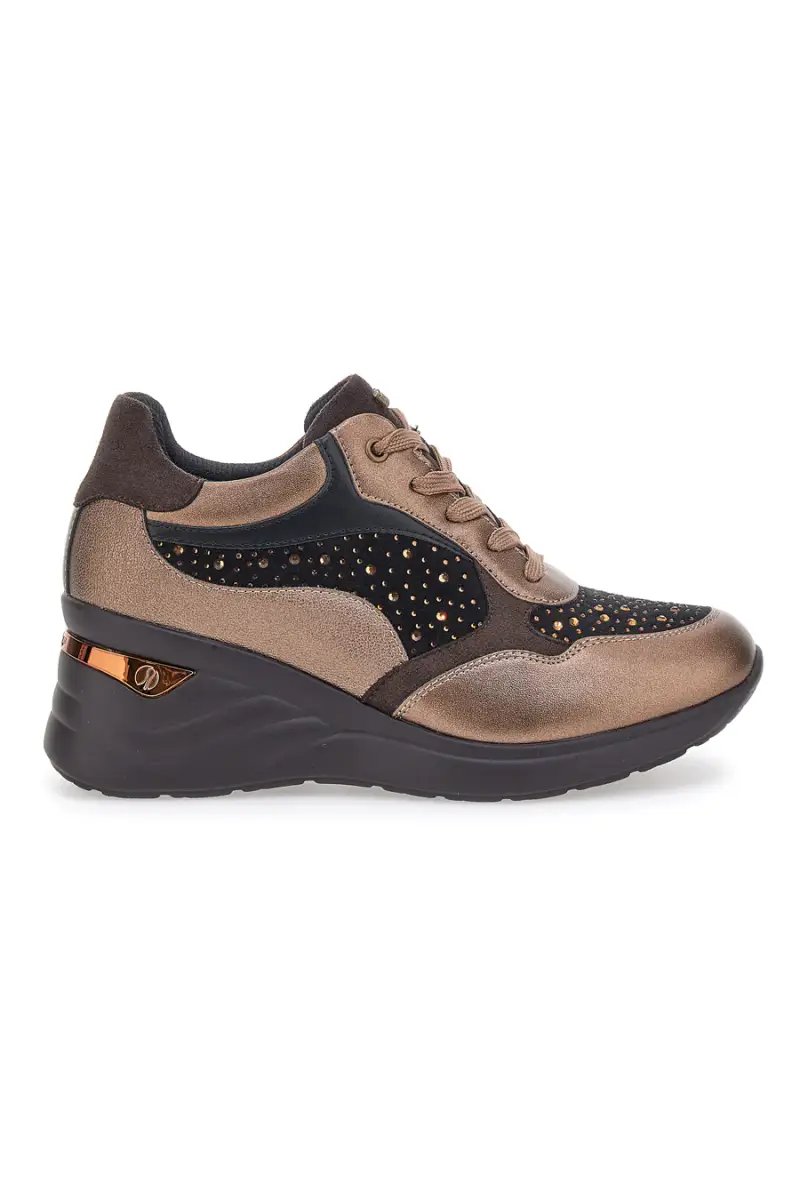 INBLU Sneakers Bronzo con Strass IN401019 [BRONZO]