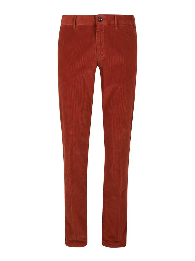 Incotex Pantalone velluto Rosso Scuro