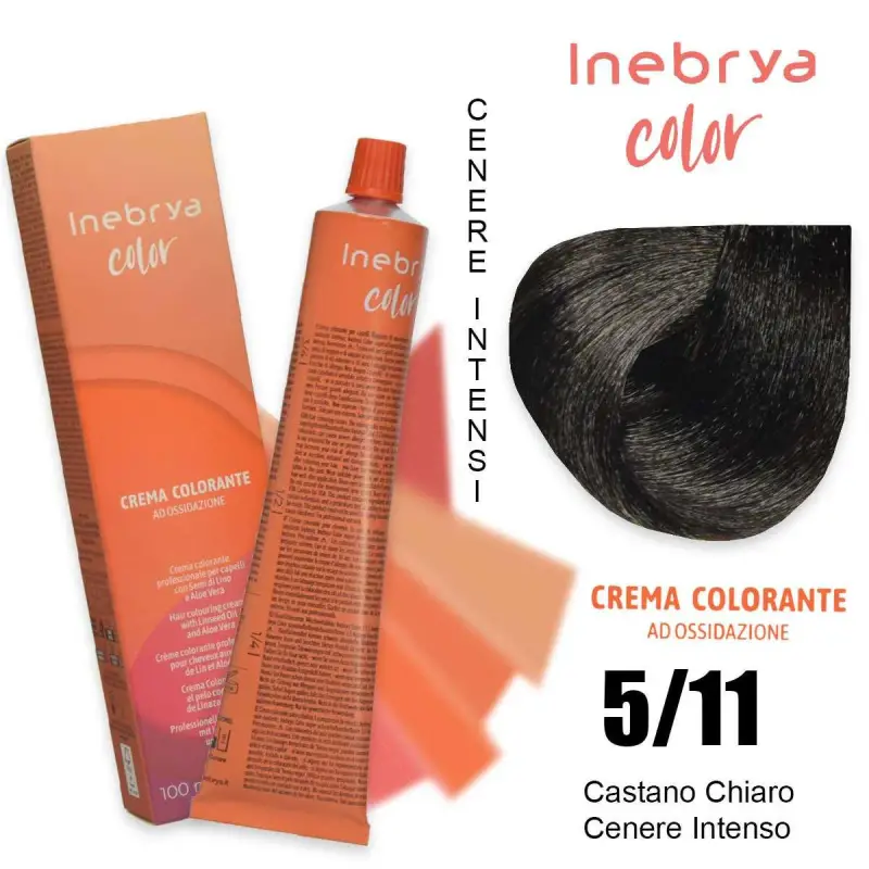 Inebrya crema colorante 100 ml cast. Chiaro cenere intenso