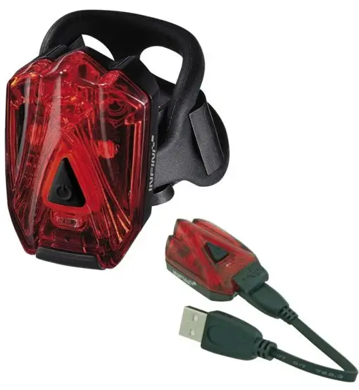 Infini Lava 3 Led USB - luce posteriore bici Red